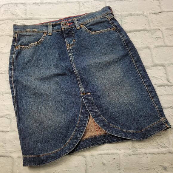Y2k Tommy Hilfiger Denim Tulip Skirt size 3 - Picture 2 of 12